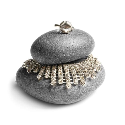 Elegant jewelry on rocks