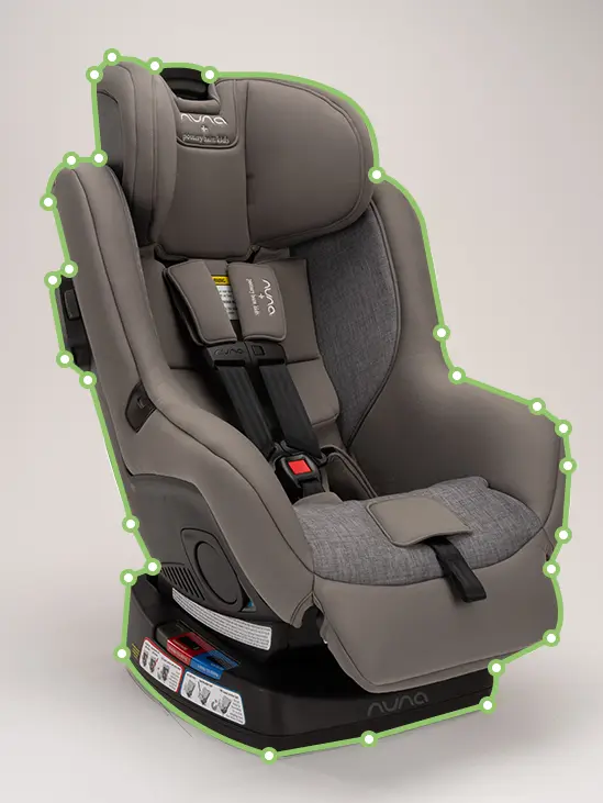 Nuna gray infant car seat clipping path